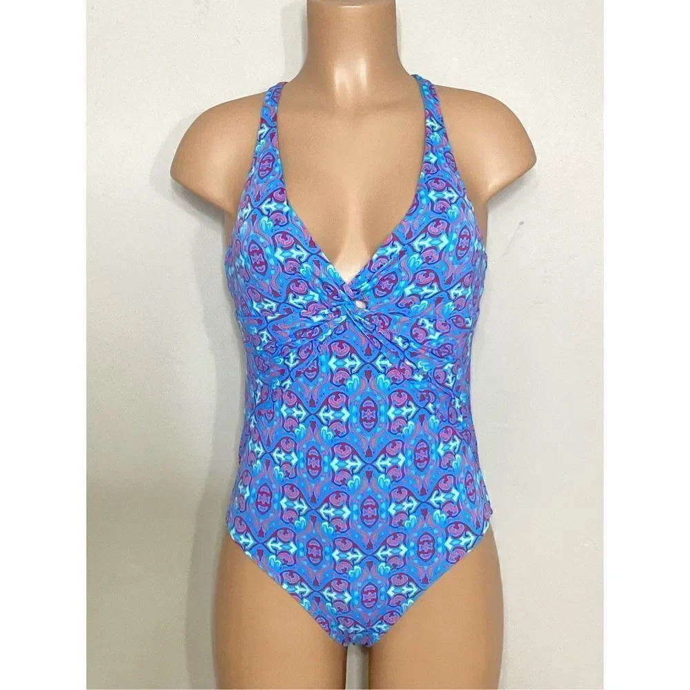 New. Bleu Rod Beattie twisted blue swimsuit. Retails $129. Size 10 - Picture 4 of 12